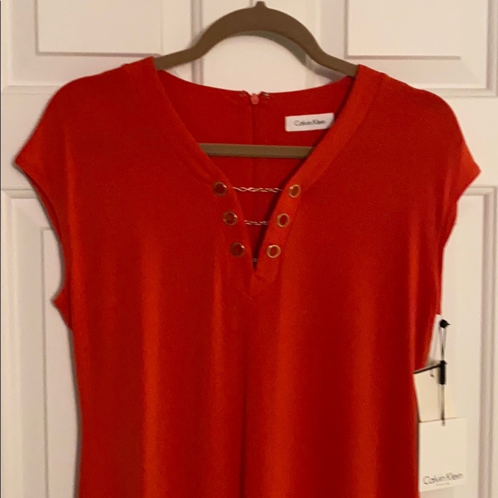 Calvin Klein spicy orange dress